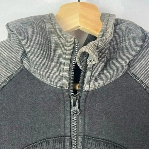 Lululemon Scuba Full Zip Hoodie Black & Space Gray 4 - Picture 7 of 12